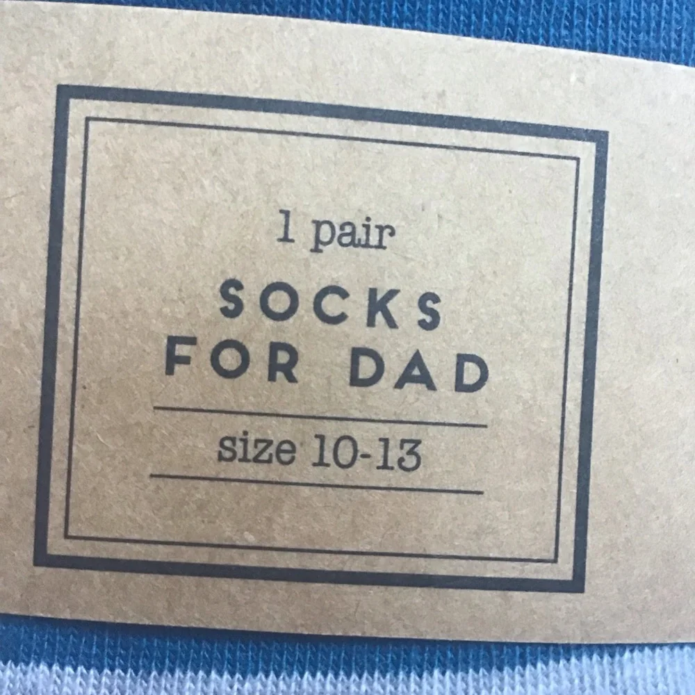 Grey‎ & Blue Stripe #1 Dad Socks NWT